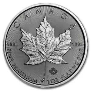 2019 1oz Canada Maple Leaf .9995 Platinum BU
